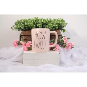 Rae Dunn HOW SWEET Pink Mug Ceramic Artisan Collection Magenta M192